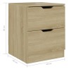 Table de chevet chêne sonoma 40x40x50 cm bois d’ingénierie 614904614904