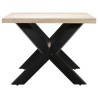 Table de salle à manger Blanc 200x100x75cm Bois manguier massif 614911614911