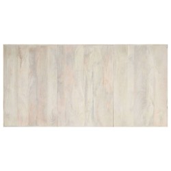 Table de salle à manger Blanc 200x100x75cm Bois manguier massif 614911614911