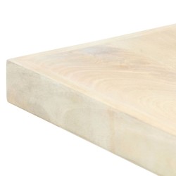 Table de salle à manger Blanc 200x100x75cm Bois manguier massif 614911614911