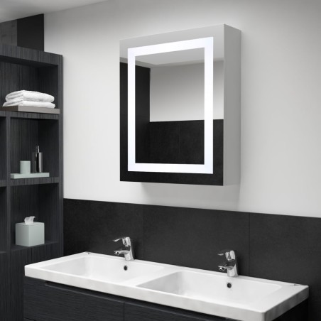 Armoire de salle de bain à miroir LED 50x13x70 cm 614912614912