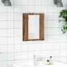 Armoire de salle de bain à miroir LED vieux bois 40x12x45 cm 614913614913