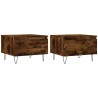 Tables basses 2 pcs chêne fumé 50x46x35 cm bois d'ingénierie 614915614915