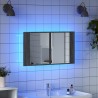 Armoire de salle de bain à miroir LED sonoma gris 80x12x45 cm 614922614922