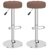 Tabourets de bar lot de 2 marron tissu 614927614927