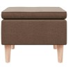 Tabouret avec pieds en bois Marron Tissu 614929614929