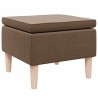 Tabouret avec pieds en bois Marron Tissu 614929614929