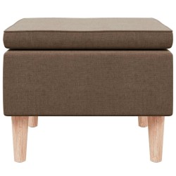 Tabouret avec pieds en bois Marron Tissu 614929614929