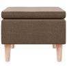 Tabouret avec pieds en bois Marron Tissu 614929614929