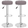 Tabourets de bar lot de 2 taupe tissu 614931614931
