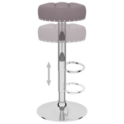 Tabourets de bar lot de 2 taupe tissu 614931614931