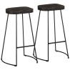 Tabourets de bar lot de 2 noir 45x40x78 cm bois manguier massif 614932614932
