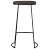 Tabourets de bar lot de 2 noir 45x40x78 cm bois manguier massif 614932614932