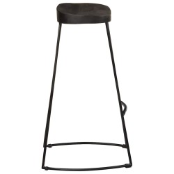 Tabourets de bar lot de 2 noir 45x40x78 cm bois manguier massif 614932614932