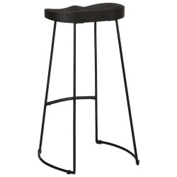 Tabourets de bar lot de 2 noir 45x40x78 cm bois manguier massif 614932614932