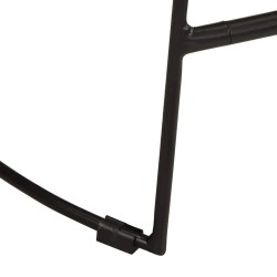 Tabourets de bar lot de 2 noir 45x40x78 cm bois manguier massif 614932614932