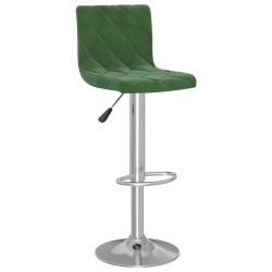 Tabourets de bar lot de 2 vert foncé velours 614933614933