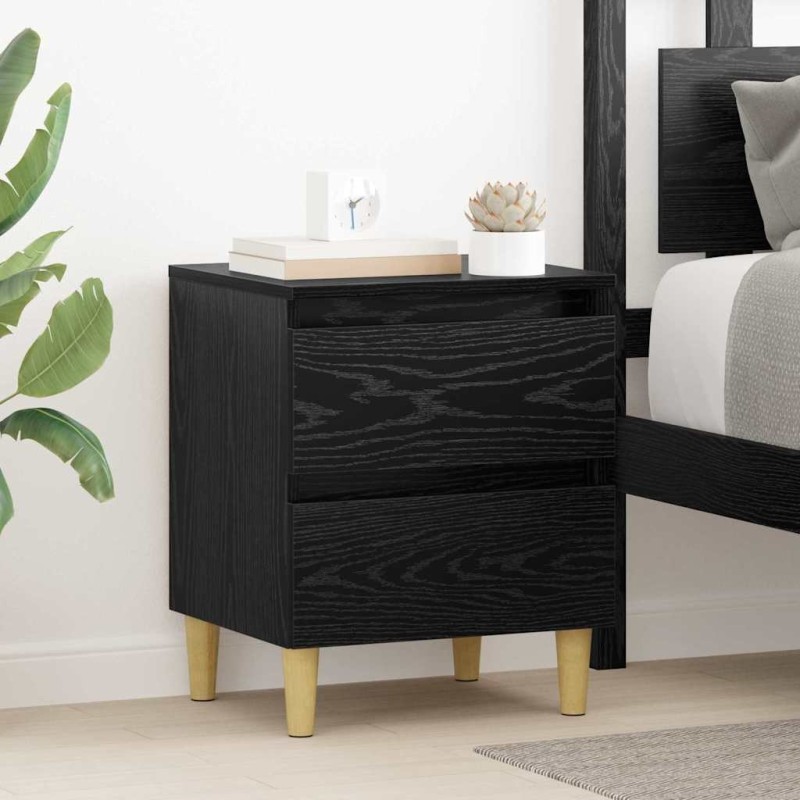 Armoire de lit Chêne noir 40 x 35 x 50 cm Bois d'ingénierie 614934614934