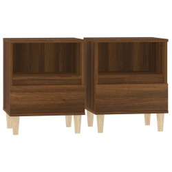 Tables de chevet 2 pcs Chêne marron 40x35x50 cm 614940614940