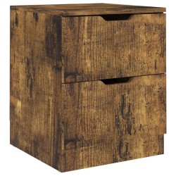 Tables de chevet 2 pcs chêne fumé 40x40x50 cm bois d'ingénierie 614941614941