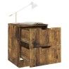 Tables de chevet 2 pcs chêne fumé 40x40x50 cm bois d'ingénierie 614941614941