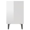 Tables de chevet pieds en métal 2 pcs blanc brillant 40x30x50cm 614942614942