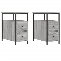 Tables de chevet 2 pcs sonoma gris 30x60x60cm bois d'ingénierie 614943614943