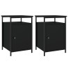 Tables de chevet 2 pcs noir 40x42x60 cm bois d'ingénierie 614944614944