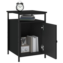 Tables de chevet 2 pcs noir 40x42x60 cm bois d'ingénierie 614944614944