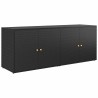 Armoire de rangement de jardin Noir 198x55,5x80 cm Résine tressée 614945614945