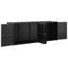 Armoire de rangement de jardin Noir 198x55,5x80 cm Résine tressée 614945614945