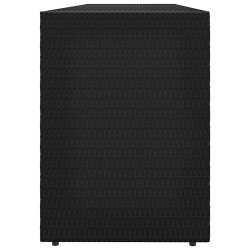 Armoire de rangement de jardin Noir 198x55,5x80 cm Résine tressée 614945614945