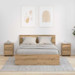 Tables de chevet 2 pc Chêne artisanal 30,5 x 30 x 43 cm 614946614946