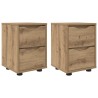 Tables de chevet 2 pc Chêne artisanal 30,5 x 30 x 43 cm 614946614946
