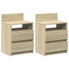 Tables de chevet 2 pcs avec 2 tiroirs Chêne Sonoma 40x33x60 cm 614947614947