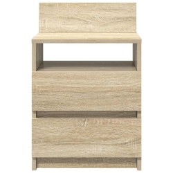 Tables de chevet 2 pcs avec 2 tiroirs Chêne Sonoma 40x33x60 cm 614947614947