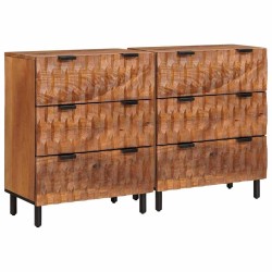 Buffet 2 pcs Finition Acacia Brun 60 x 33 x 75 cm 614949614949