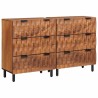 Buffet 2 pcs Finition Acacia Brun 60 x 33 x 75 cm 614949614949