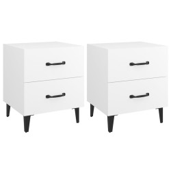 Tables de chevet 2 pcs Blanc 40x35x47,5 cm 614951614951