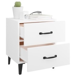 Tables de chevet 2 pcs Blanc 40x35x47,5 cm 614951614951