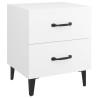Tables de chevet 2 pcs Blanc 40x35x47,5 cm 614951614951