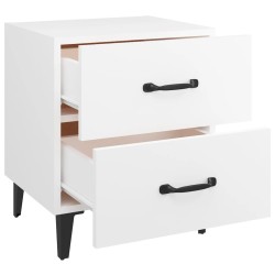 Tables de chevet 2 pcs Blanc 40x35x47,5 cm 614951614951