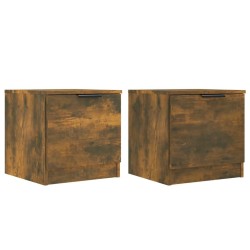 Tables de chevet 2 pcs Chêne fumé 40x39x40 cm 614952614952
