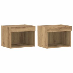 Ensemble meuble TV 2 pcs Chêne artisanal Bois d'ingénierie 614954614954