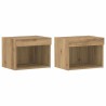 Ensemble meuble TV 2 pcs Chêne artisanal Bois d'ingénierie 614954614954