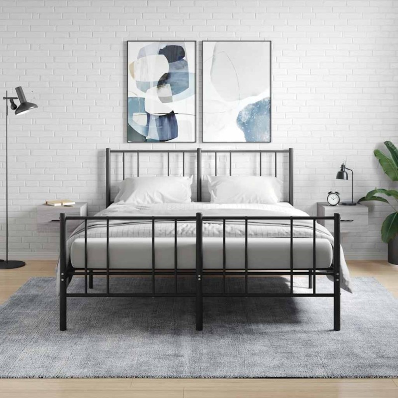 Tables de chevet murales 2 pcs sonoma gris 35x35x20 cm 614956614956