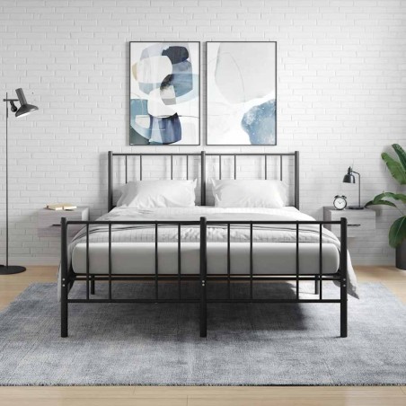 Tables de chevet murales 2 pcs sonoma gris 35x35x20 cm 614956614956