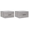 Tables de chevet murales 2 pcs sonoma gris 35x35x20 cm 614956614956