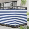 Écran de balcon Bleu et Blanc 110 x 800 cm Tissu Oxford 614957614957