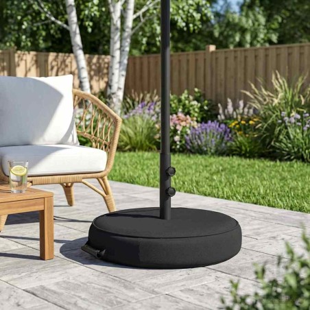 Base de parasol de patio 50 x 50 cm Acier Noir 614966614966